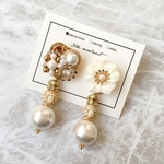 【ピアス】vintage button accessory