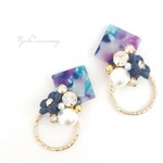 夏　大ぶりカラフルフラワービジューピアス