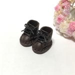 ＊送料無料＊mini☆mini　ミニチュア編み上げシューズ④（こげ茶）