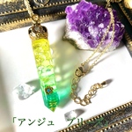 ネックレス　ヒマラヤ水晶 オルゴナイト ペンデュラム 「アンジュ　ブリーズ」