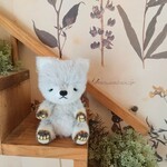 10,5㎝ オオカミの子  SakuBear 【ブルーアイ 】 テディベア  