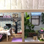 【送料込】ミニチュアハウス テラス付き雑貨屋