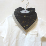 再販☆オシャレboyのよだれかけ☆ＧＯＬＤスター×グレー 22