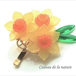 水仙（スイセン）のポニーフック［イエロー/オレンジ］