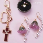  【癒しの3点♡限定セット】お花のアクセサリー、ハートリング、祈りのクロスキーチャームセット