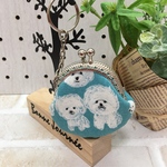 ビションフリーゼ チビがま口キーホルダー