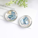 ♪可愛い♪おはじきレジン♪深みブルーシェル