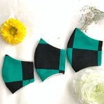 市松模様　kids Mサイズ　1枚　マスクキット　フィルターポケット付