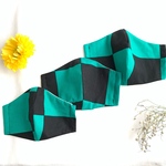 市松模様　2枚セット　サイズ選択可　　マスクフィルターポケット付　ポケット　和柄