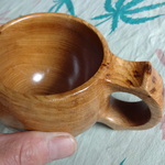 luke1122様専用作品　　イガイガのある栗の木で作った一木彫りのコーヒーカップ