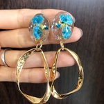 大ぶりフラワーピアス[送料無料]