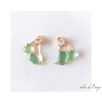no.575 - seaglass(blue) ＊ rhinestone moon pi/ea