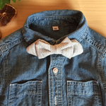 先染めリネンのkids蝶ネクタイ☆