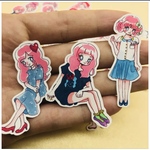 フレークシール　女の子　ピンクガーリー 