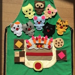 エプロン 不思議なポケット　誕生日　こぶたぬきつねこ　シアター