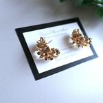 フープ フラワー ピアス