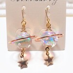 惑星のピアス(受注生産)　レジン　宇宙　イヤリング