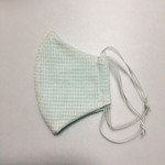 大人用立体マスク【白ワッフル×ペールブルー】
