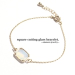 square cutting glass bracelet.