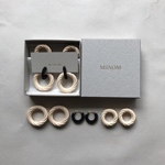 「再販」リングラタン 3way ピアス・イヤリング　ブラック
