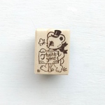 くまのThank you看板 消しゴムはんこ