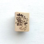 プレゼントくまの消しゴムはんこ