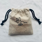 オリジナル刺繍入り　＊ 巾着ポーチ