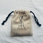オリジナル刺繍入り　＊ 巾着ポーチ