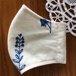 ボタニカル刺繍　大人用マスク