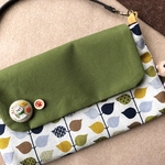 mochichai様専用　switchサイズミニバッグ×フェルトくるみボタンネコと音符