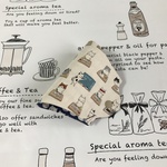 仮置きマスクケース立体マスク用　　ねこちゃんの学校（生成り）