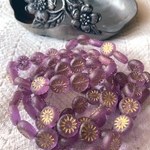 【6コセット】JIRI＊IVANA #czech beads#チェコビーズ　Daisy12㎜　Daydream /bronze
