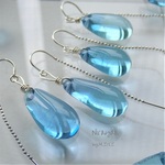 【ocean blue】琉球ガラスとシルバーのピアス