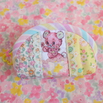 hana*ハンドメイド☆レトロアニマルのミニミニファスナーポーチ★ピンククマちゃん