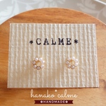 新作 ミナペルホネン ミニ タンバリン シンプル パール シルバー925 ハンドメイド ピアス ハンドメイドマーケット Minne