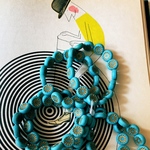 【6コセット】JIRI＊IVANA #czech beads #チェコビーズDaisy 12㎜　light blue/bronze