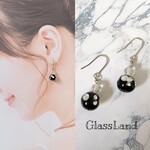 ホタル玉ピアス　ホワイト
