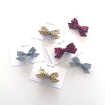  classical polka dot ribbon clip   ＊for baby&kids＊　※ヘアゴムに変更可能