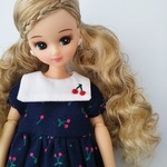 ♡リカちゃんボックスカラーワンピース（さくらんぼ）♡