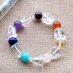 🌈Chakra balance🌈7つのチャクラのバランスを取るパワーストーンブレスレット☆送料無料☆