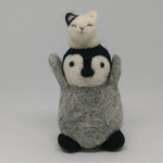 子猫とペンギン君 ぶちver.