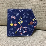 マスクケース　花柄ネイビー