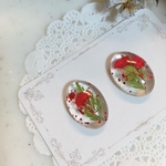 〜花図鑑シリーズ〜 red ピアス/イヤリング