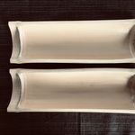 竹 長いお皿 大 （節あり） ２個セット