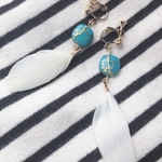 フェザー໒꒱イヤリング