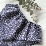 ふわりショーツ　Leaf flower Navy