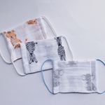 ラスト1セット　子供用マスク　3枚セット(白ゴム2、ブルーゴム1)