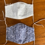即納！<送料無料>手作り立体マスク、刺繍レース1枚