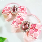 🆕キッズ用✨プリンセス♡ハート柄リボンのヘアゴム