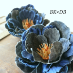 Accessory  MIXデニムのコサージュBK